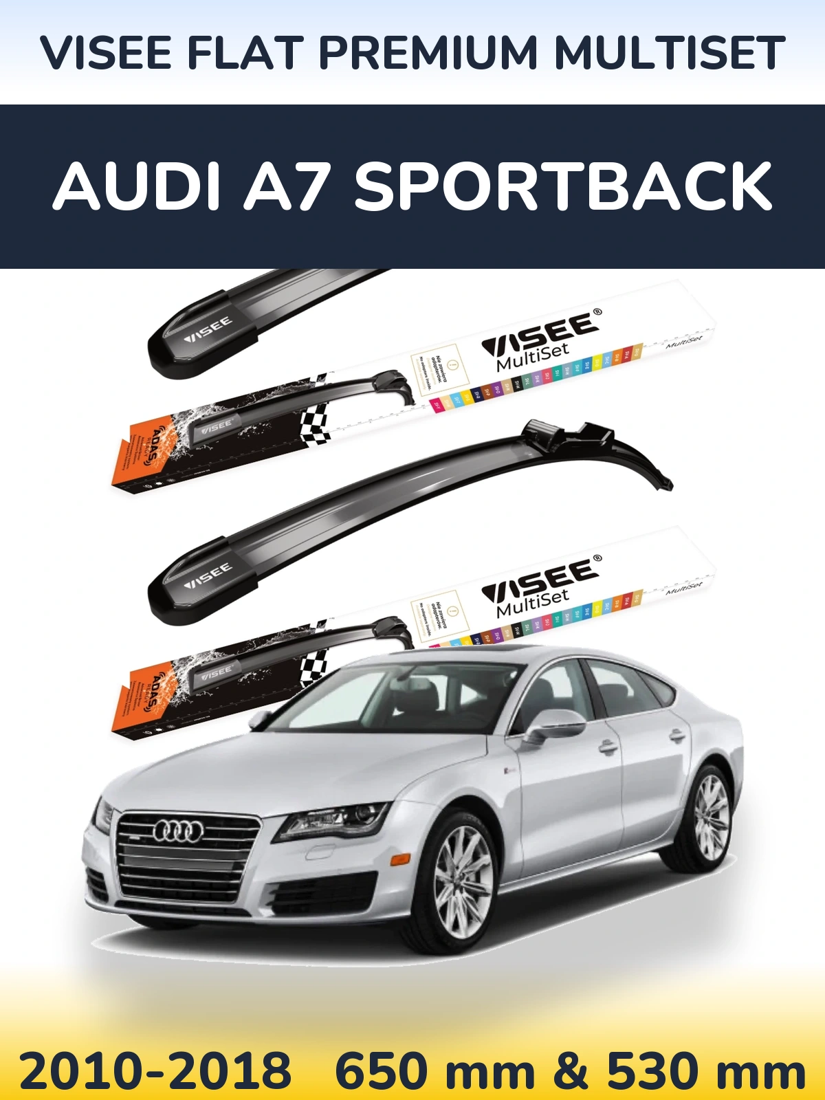 Ștergătoare VISEE FLAT PREMIUM MultiSet pentru Audi A7 Sportback