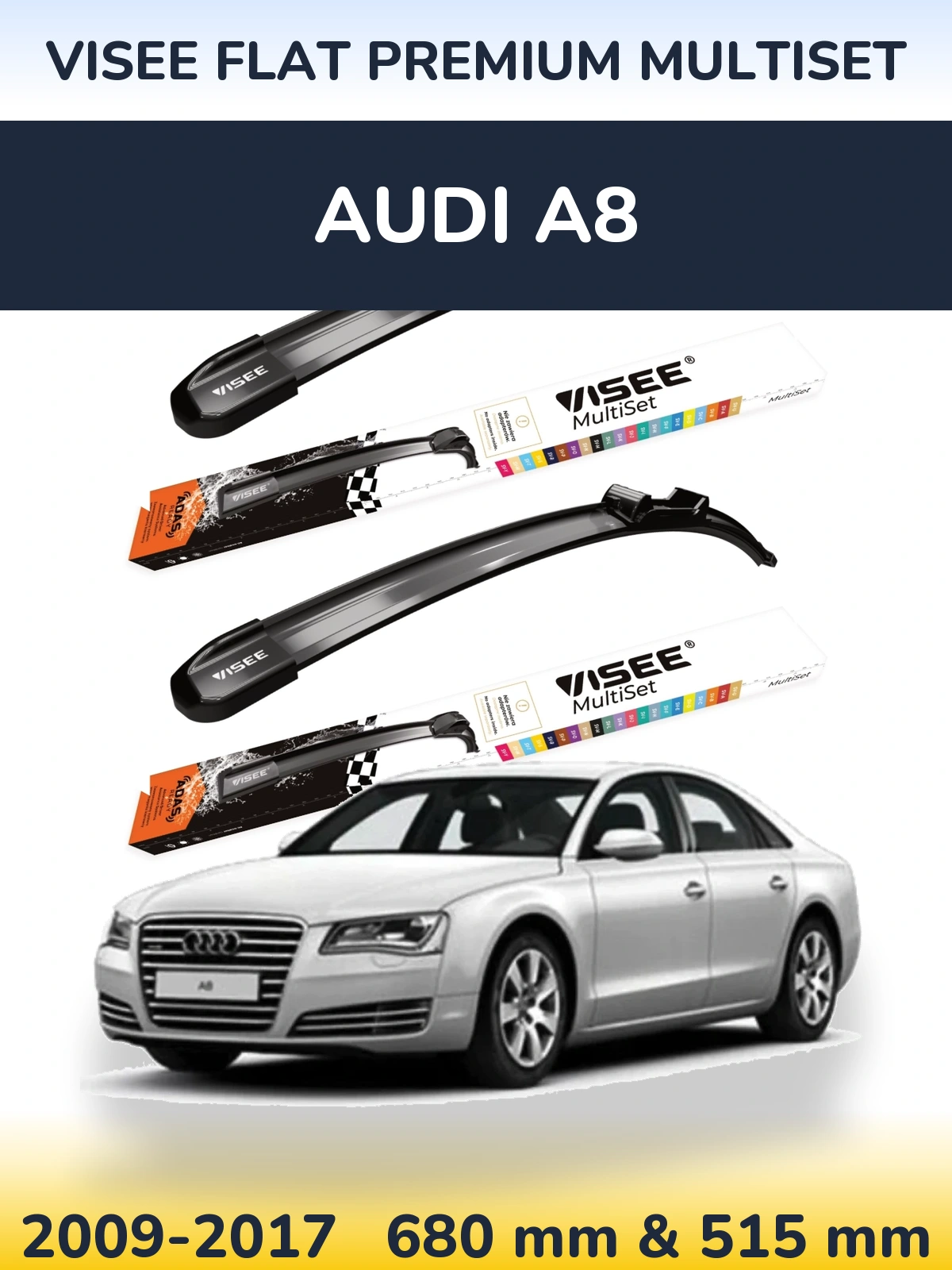 Ștergătoare VISEE FLAT PREMIUM MultiSet pentru Audi A8