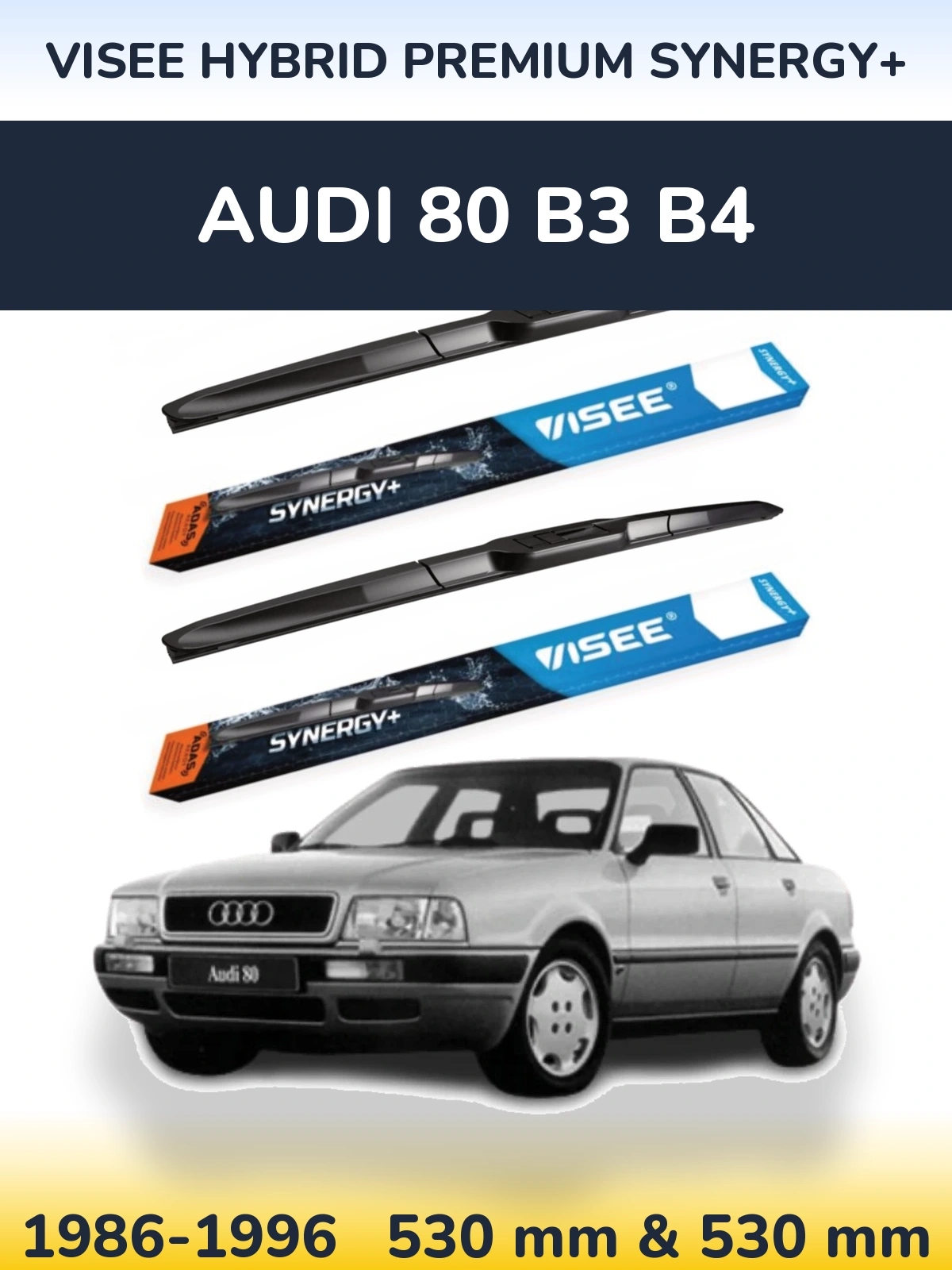 Ștergătoare VISEE HYBRID PREMIUM SYNERGY+ pentru Audi 80 B3 B4
