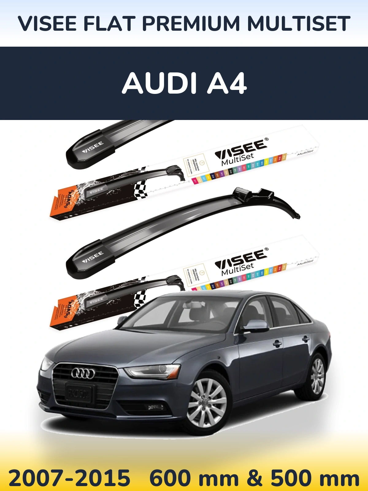 Ștergătoare VISEE FLAT PREMIUM MultiSet pentru Audi A4