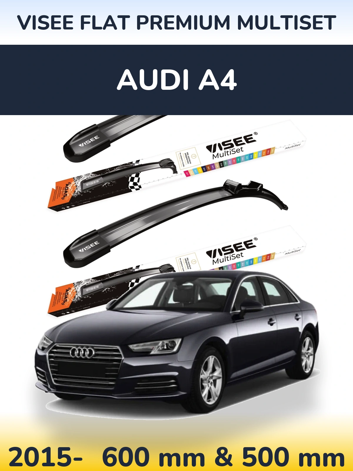 Ștergătoare VISEE FLAT PREMIUM MultiSet pentru Audi A4