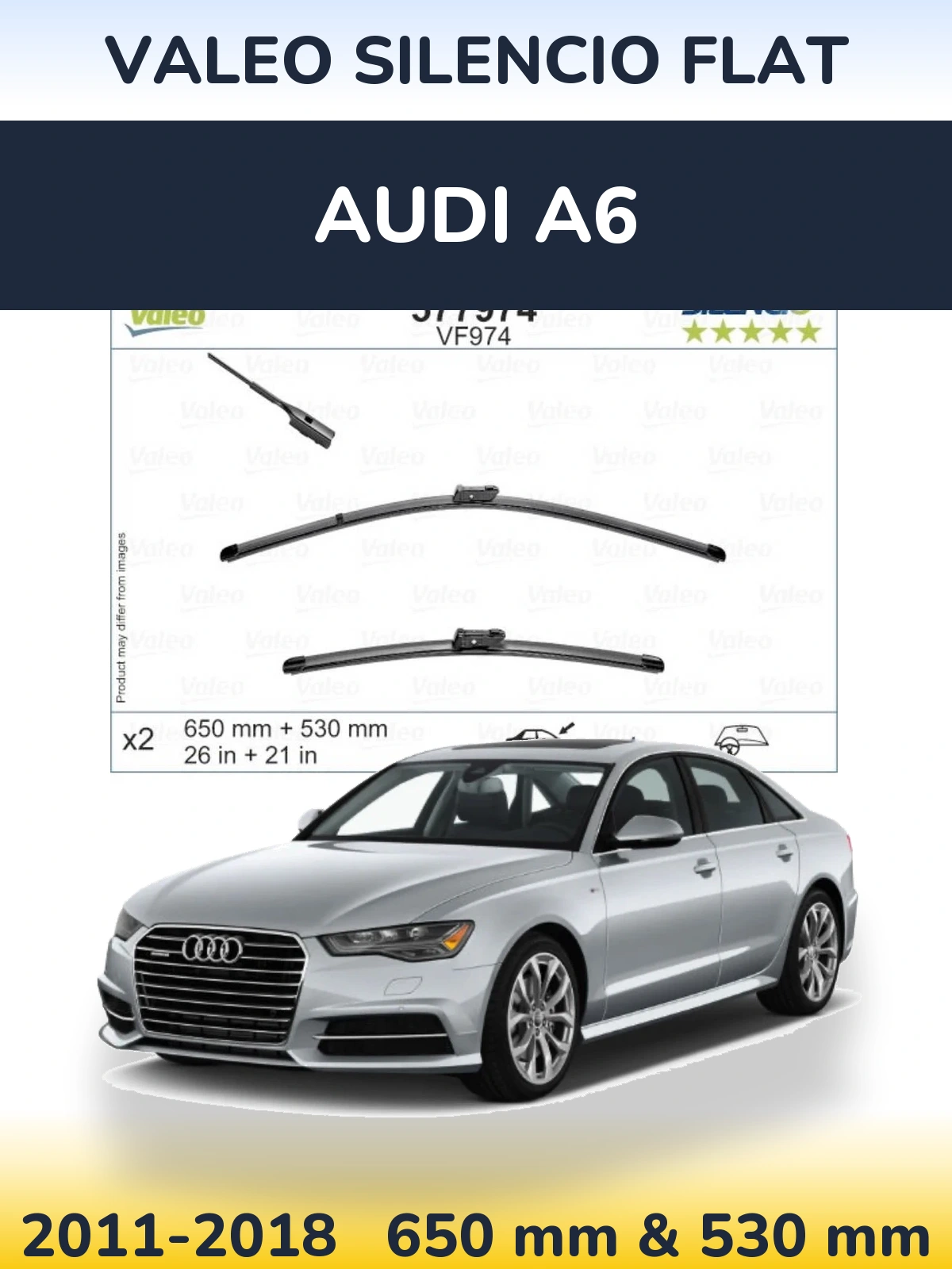 Ștergătoare Valeo Silencio Flat pentru Audi A6