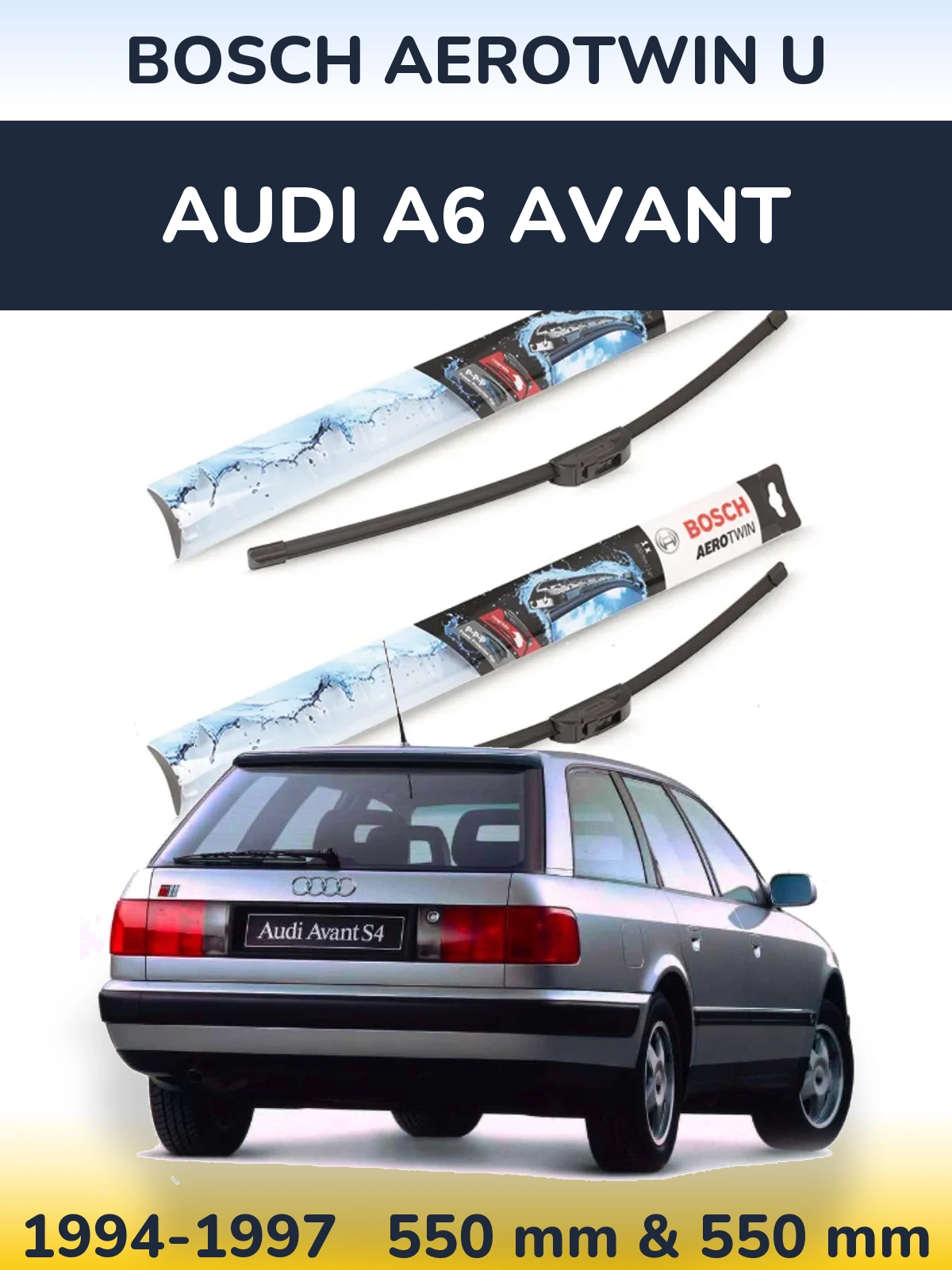 Ștergătoare BOSCH AeroTwin U pentru Audi A6 Avant