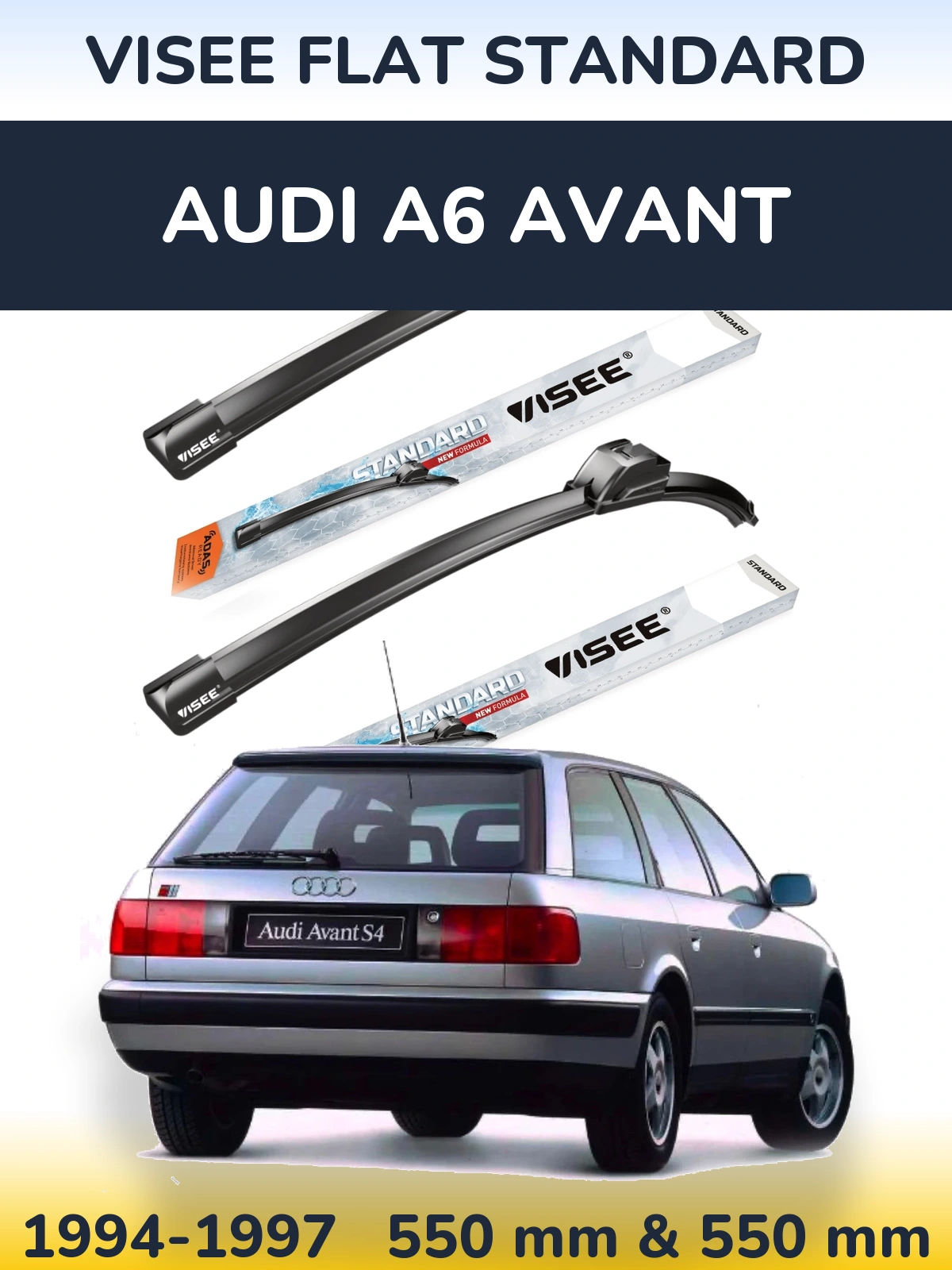 Ștergătoare VISEE FLAT STANDARD pentru Audi A6 Avant