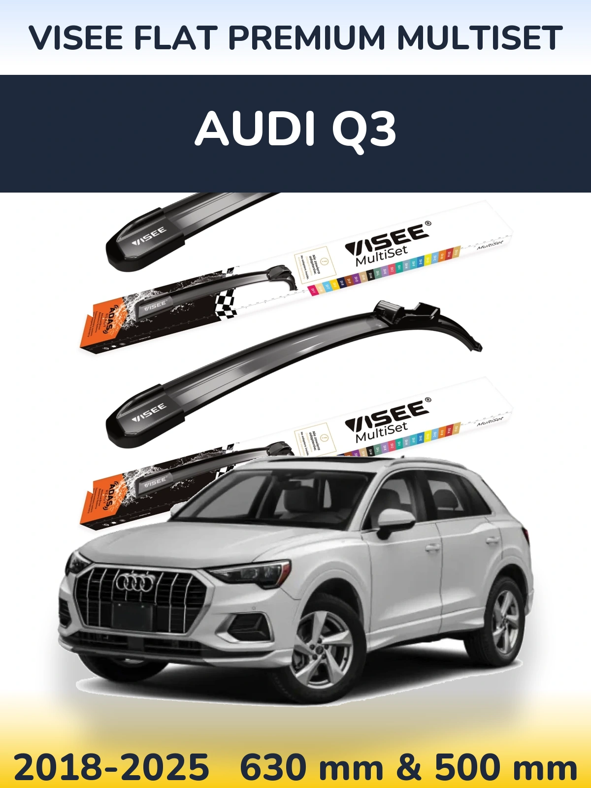 Ștergătoare VISEE FLAT PREMIUM MultiSet pentru Audi Q3