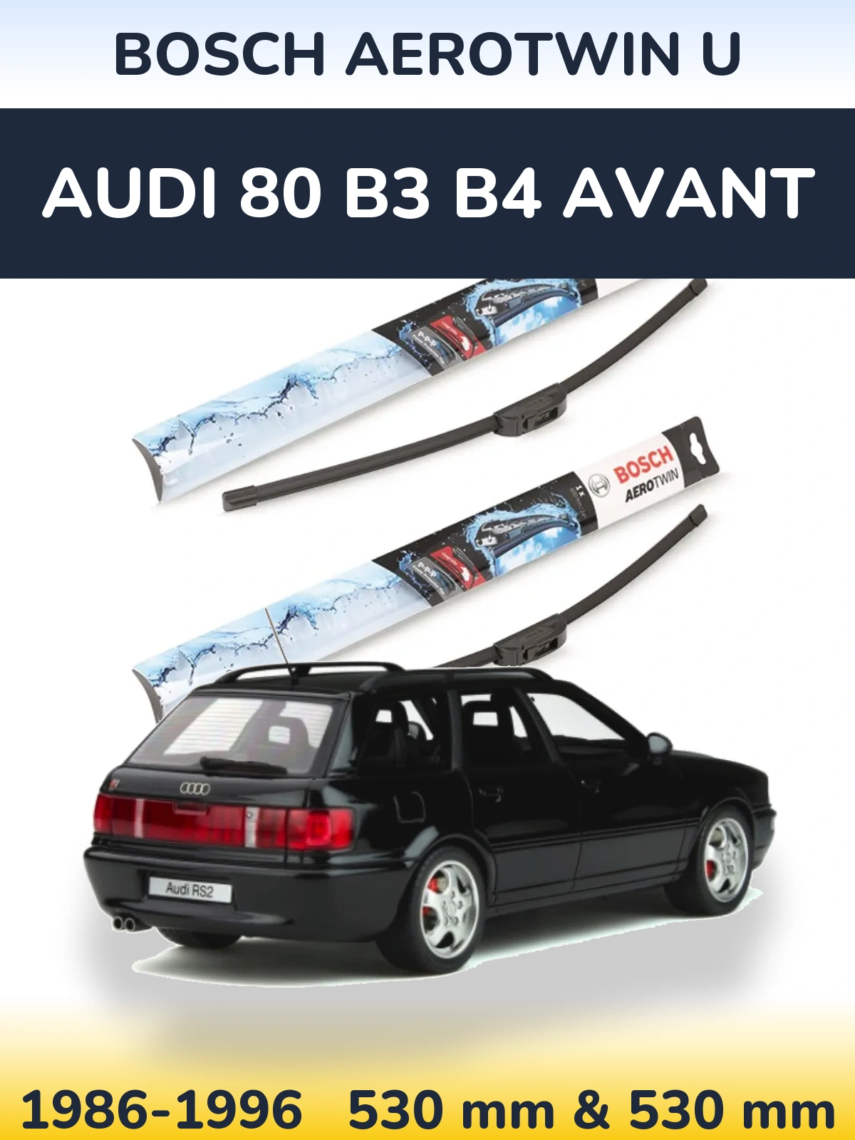 Ștergătoare BOSCH AeroTwin U pentru Audi 80 B3 B4 Avant