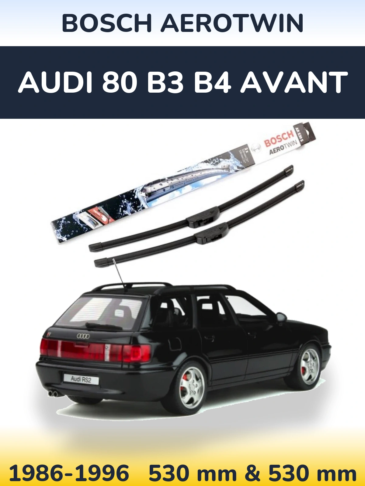 Ștergătoare BOSCH AeroTwin pentru Audi 80 B3 B4 Avant