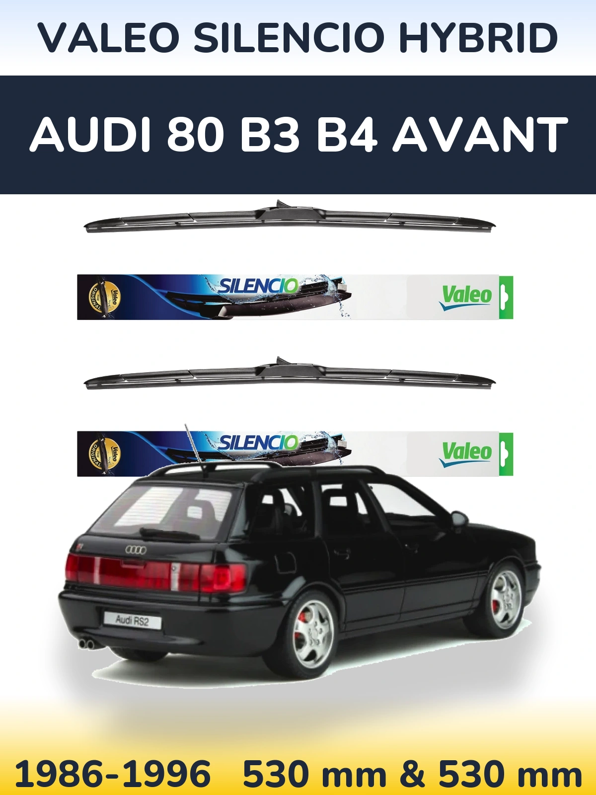 Ștergătoare Valeo Silencio Hybrid pentru Audi 80 B3 B4 Avant