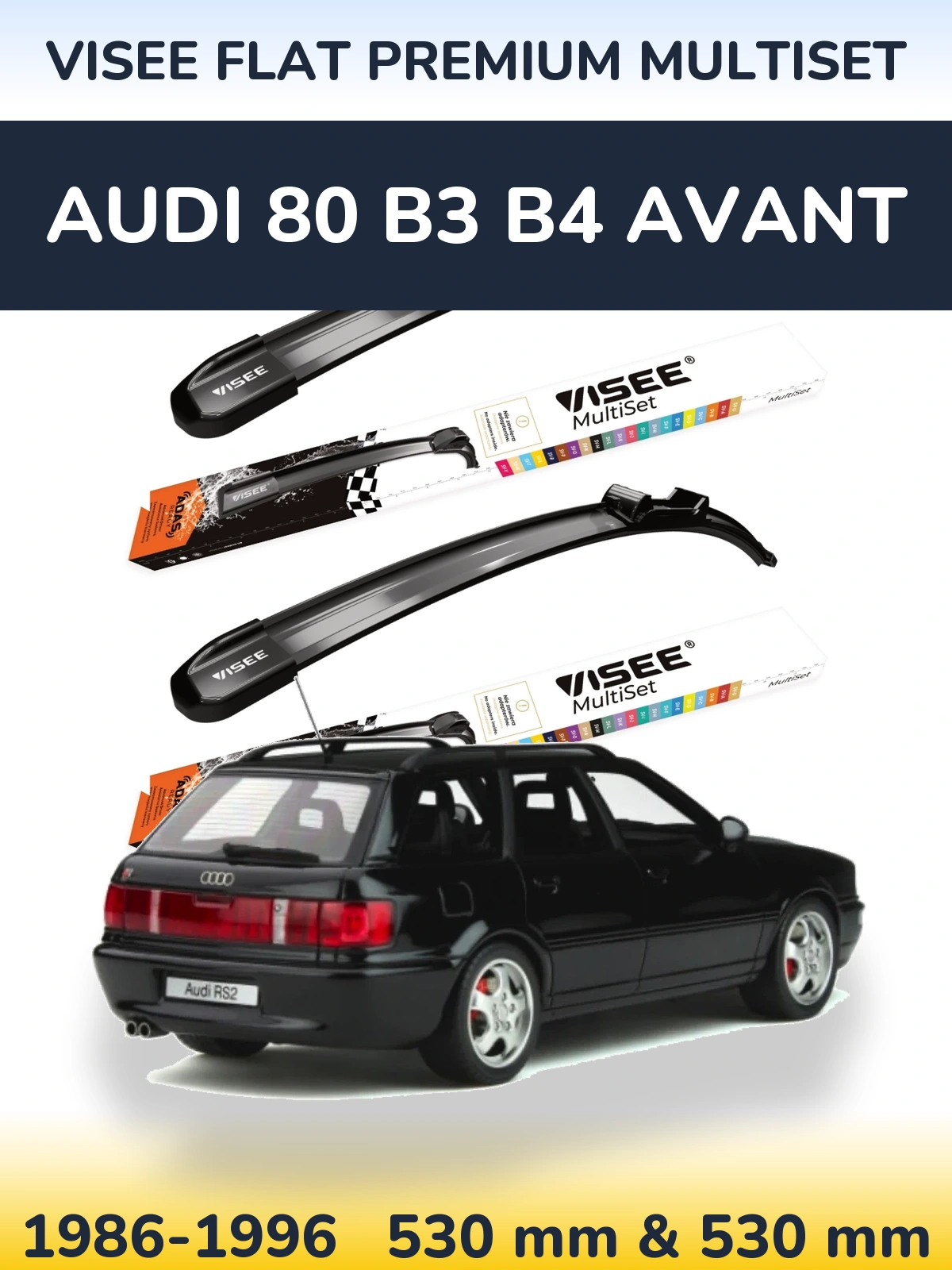 Ștergătoare VISEE FLAT PREMIUM MultiSet pentru Audi 80 B3 B4 Avant