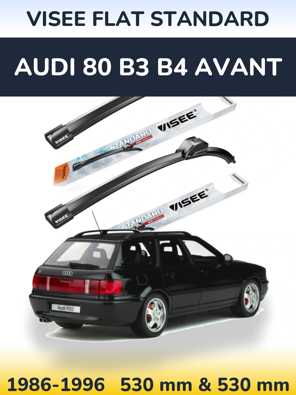 Ștergătoare VISEE FLAT STANDARD pentru Audi 80 B3 B4 Avant