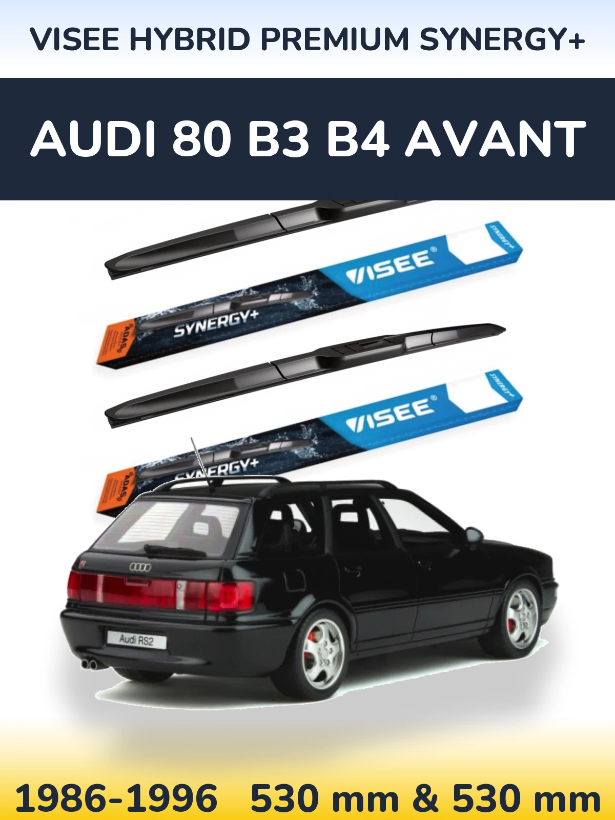 Ștergătoare VISEE HYBRID PREMIUM SYNERGY+ pentru Audi 80 B3 B4 Avant