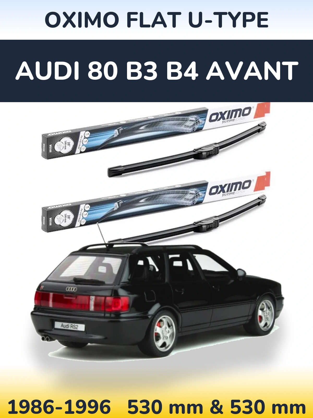 Ștergătoare Oximo Flat U-type pentru Audi 80 B3 B4 Avant