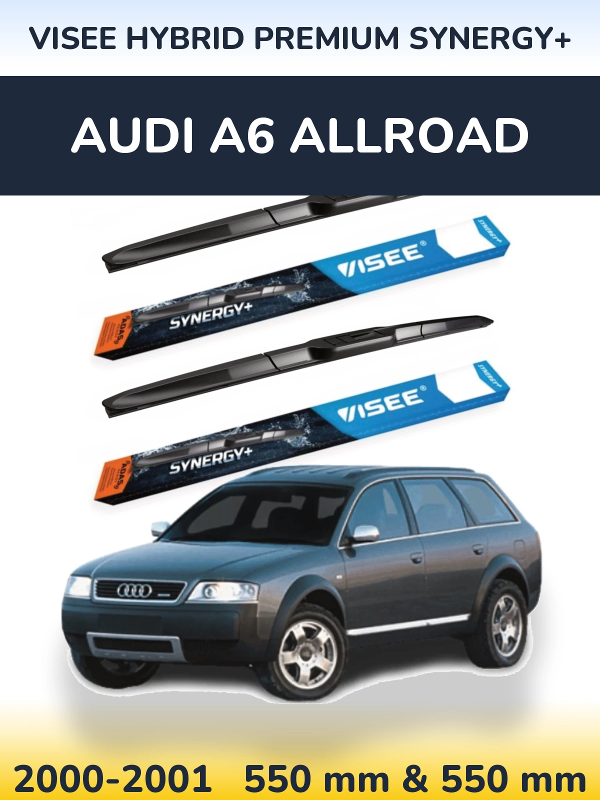 Ștergătoare VISEE HYBRID PREMIUM SYNERGY+ pentru Audi A6 Allroad
