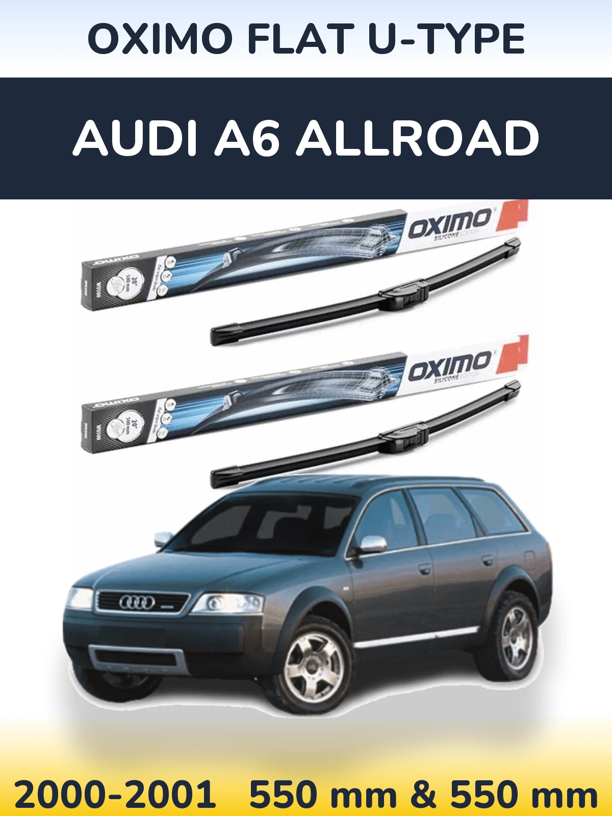 Ștergătoare Oximo Flat U-type pentru Audi A6 Allroad