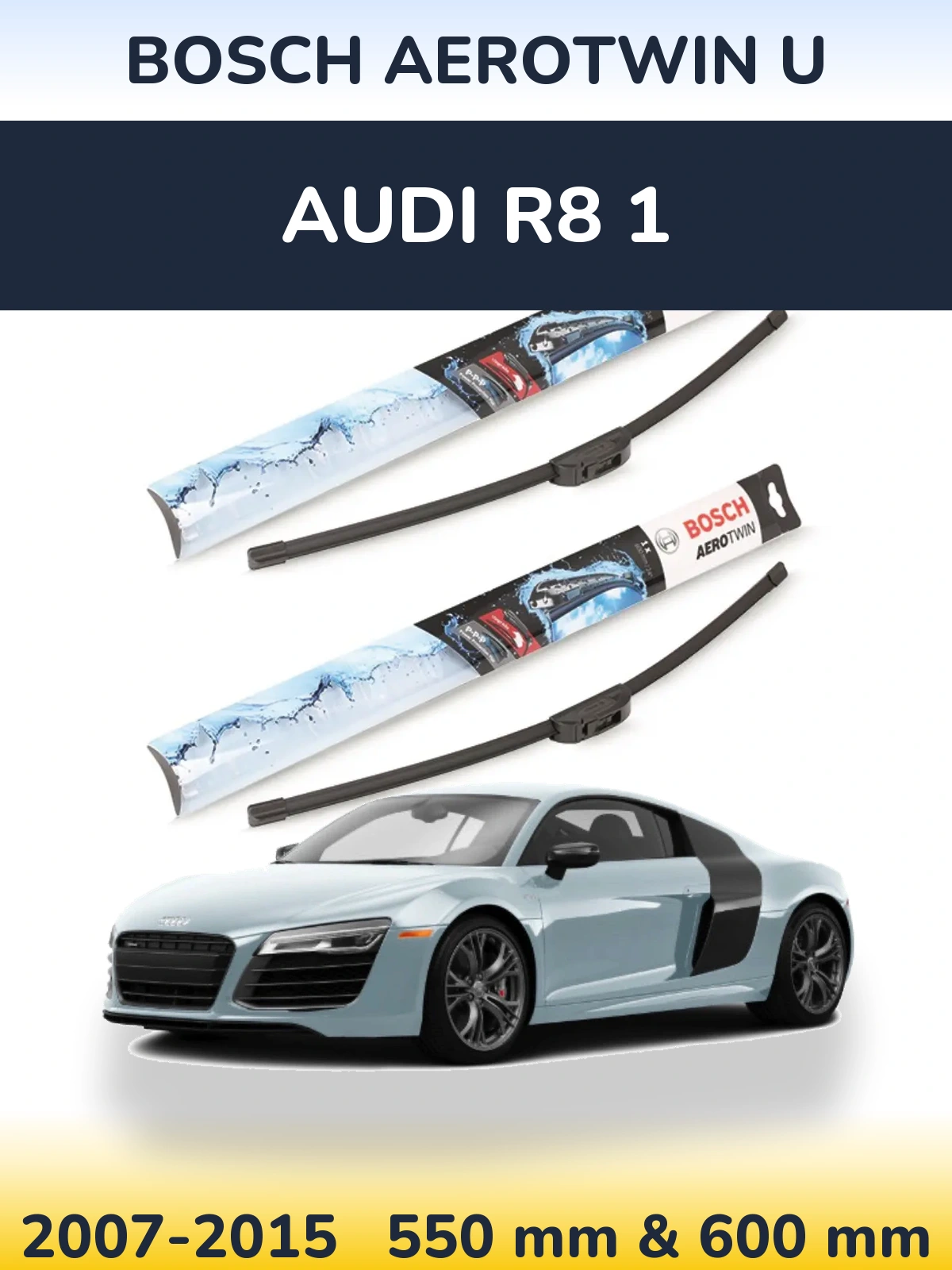 Ștergătoare BOSCH AeroTwin U pentru Audi R8 1