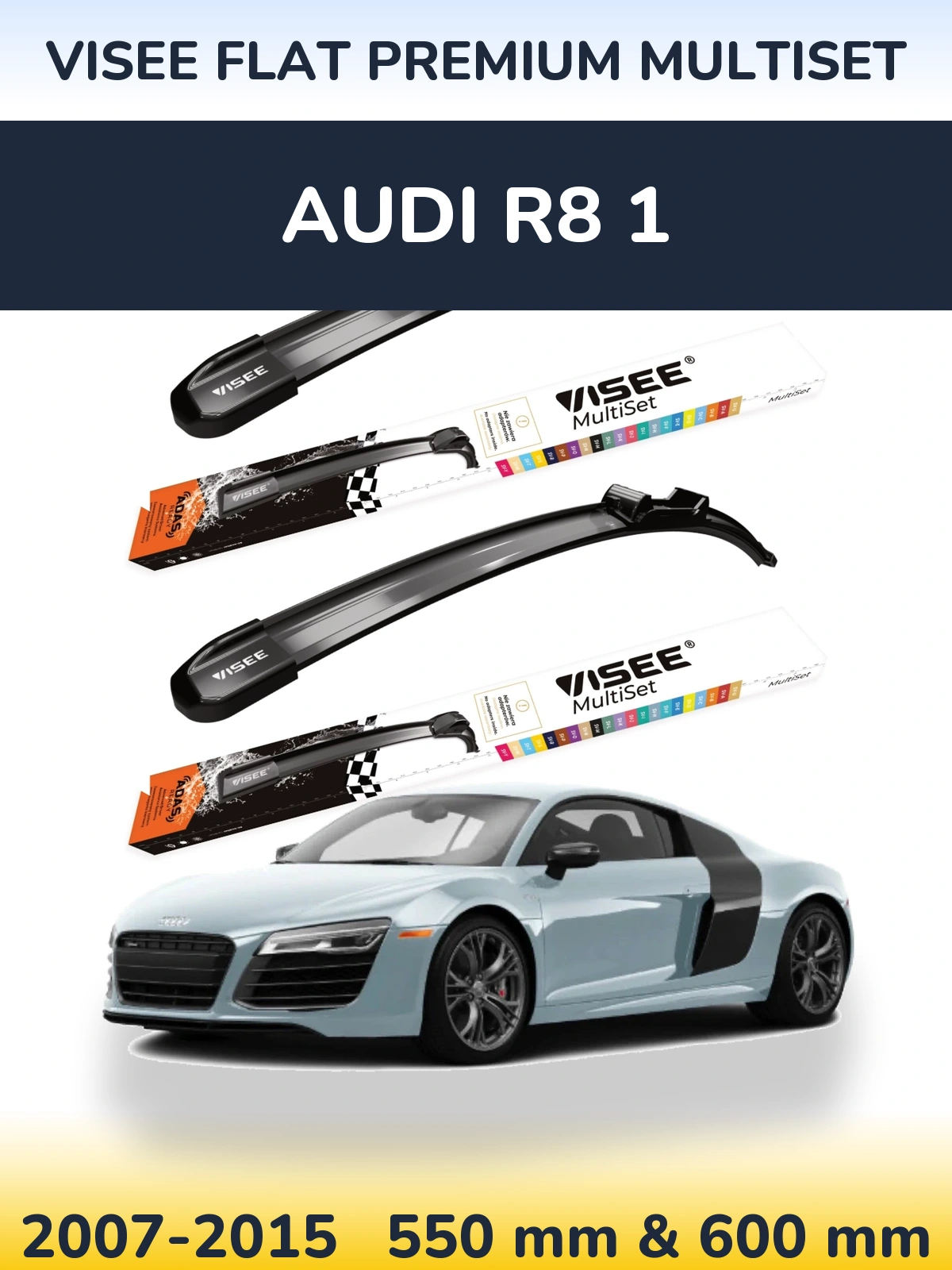 Ștergătoare VISEE FLAT PREMIUM MultiSet pentru Audi R8 1