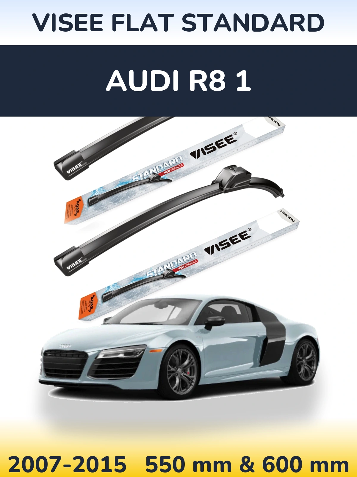 Ștergătoare VISEE FLAT STANDARD pentru Audi R8 1
