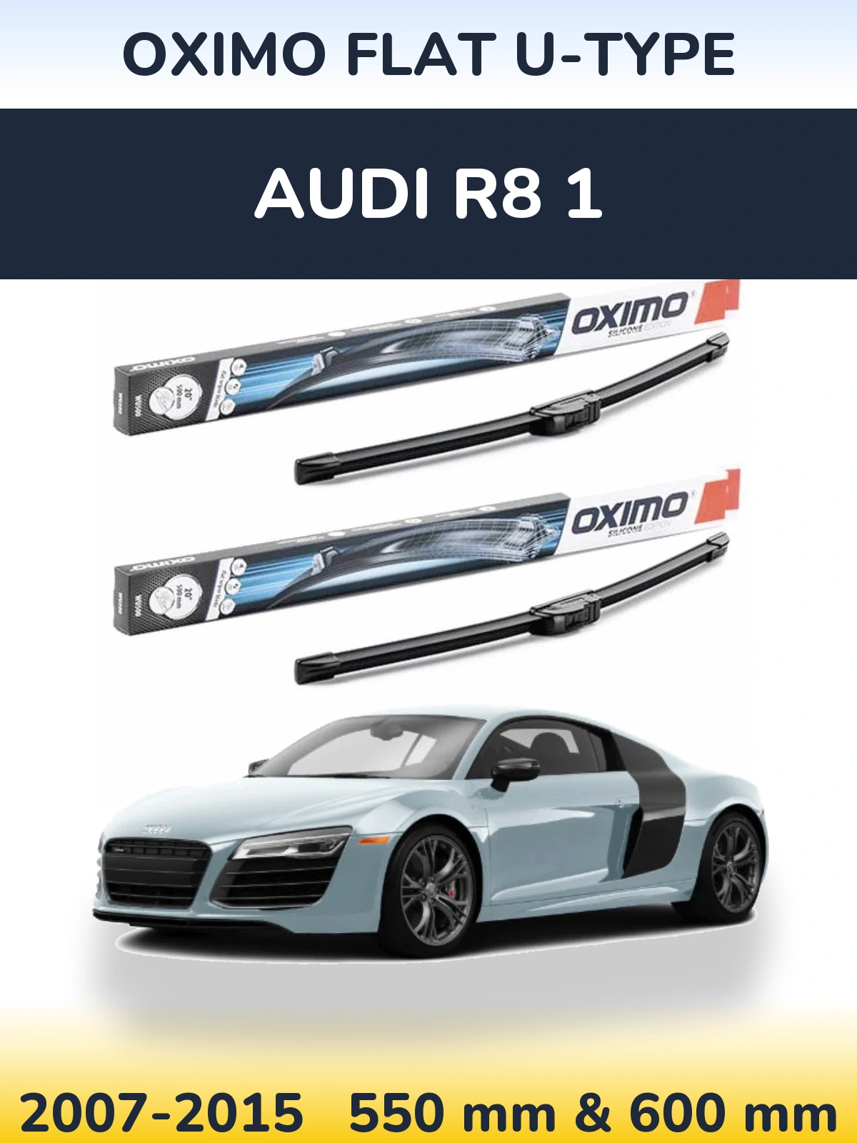 Ștergătoare Oximo Flat U-type pentru Audi R8 1