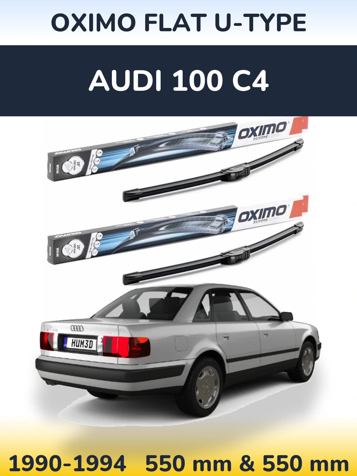 Ștergătoare Oximo Flat U-type pentru Audi 100 C4