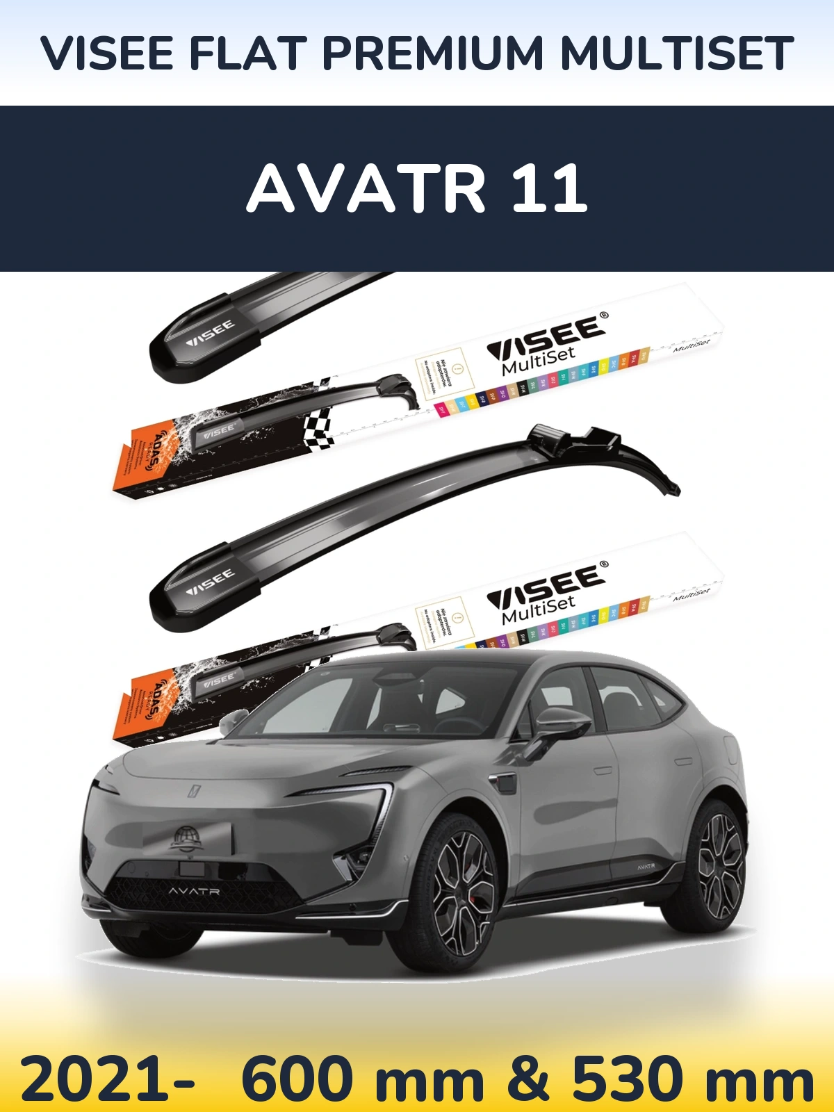 Ștergătoare VISEE FLAT PREMIUM MultiSet pentru Avatr 11