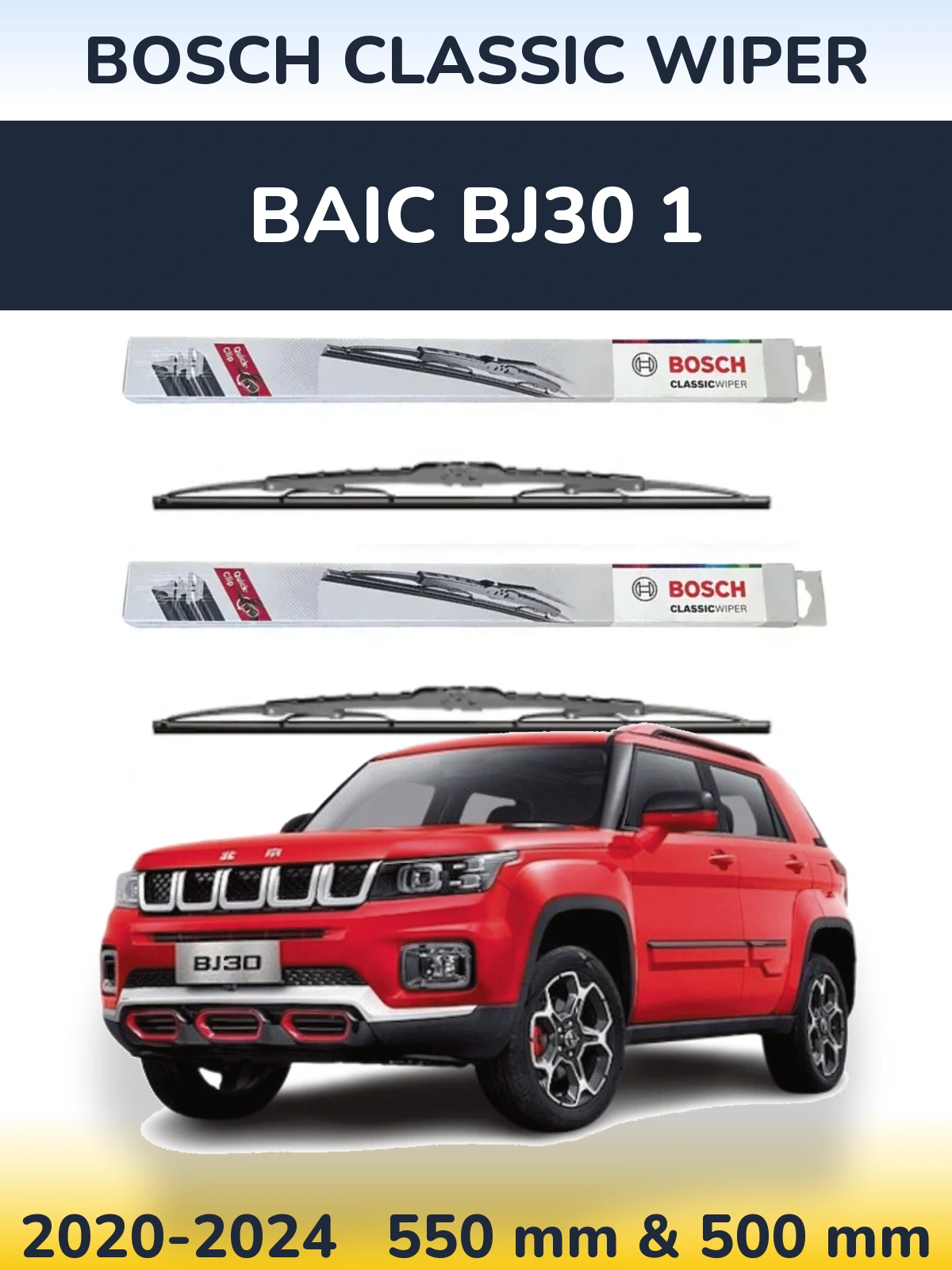 Ștergătoare BOSCH Classic Wiper pentru BAIC BJ30 1