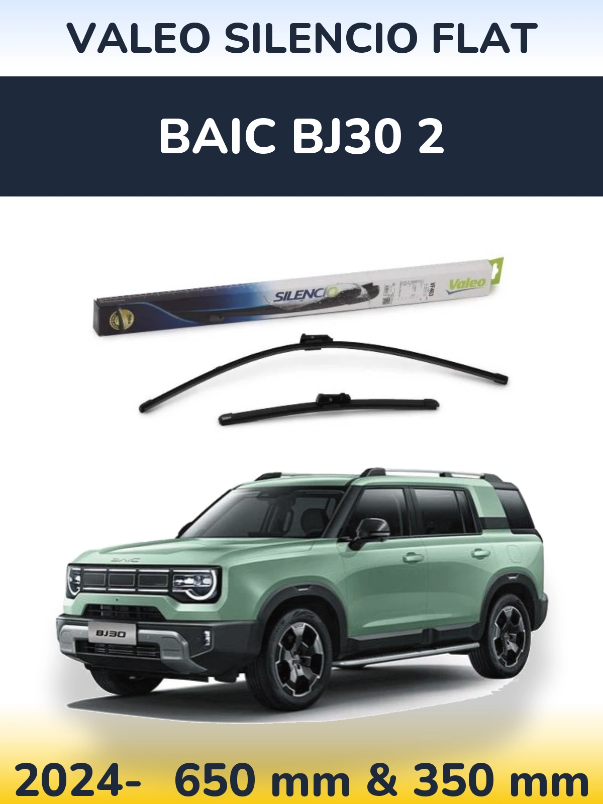 Ștergătoare Valeo Silencio Flat pentru BAIC BJ30 2