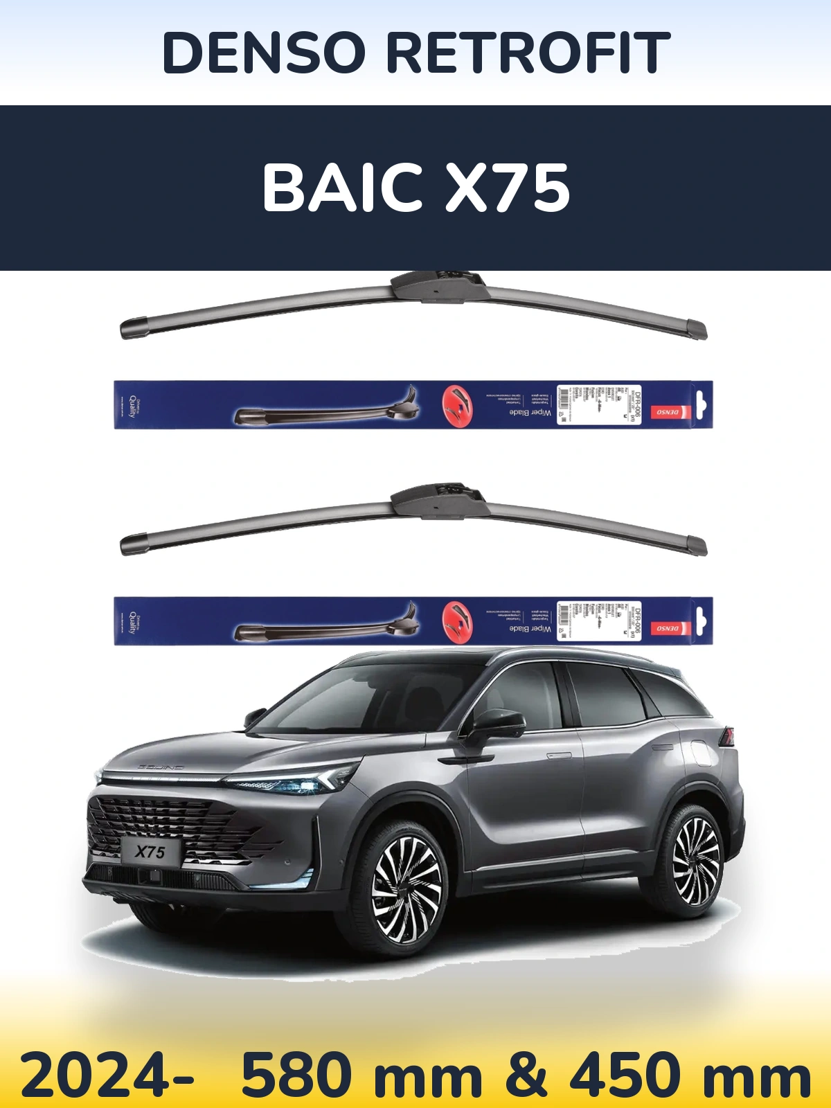 Ștergătoare Denso Retrofit pentru BAIC X75