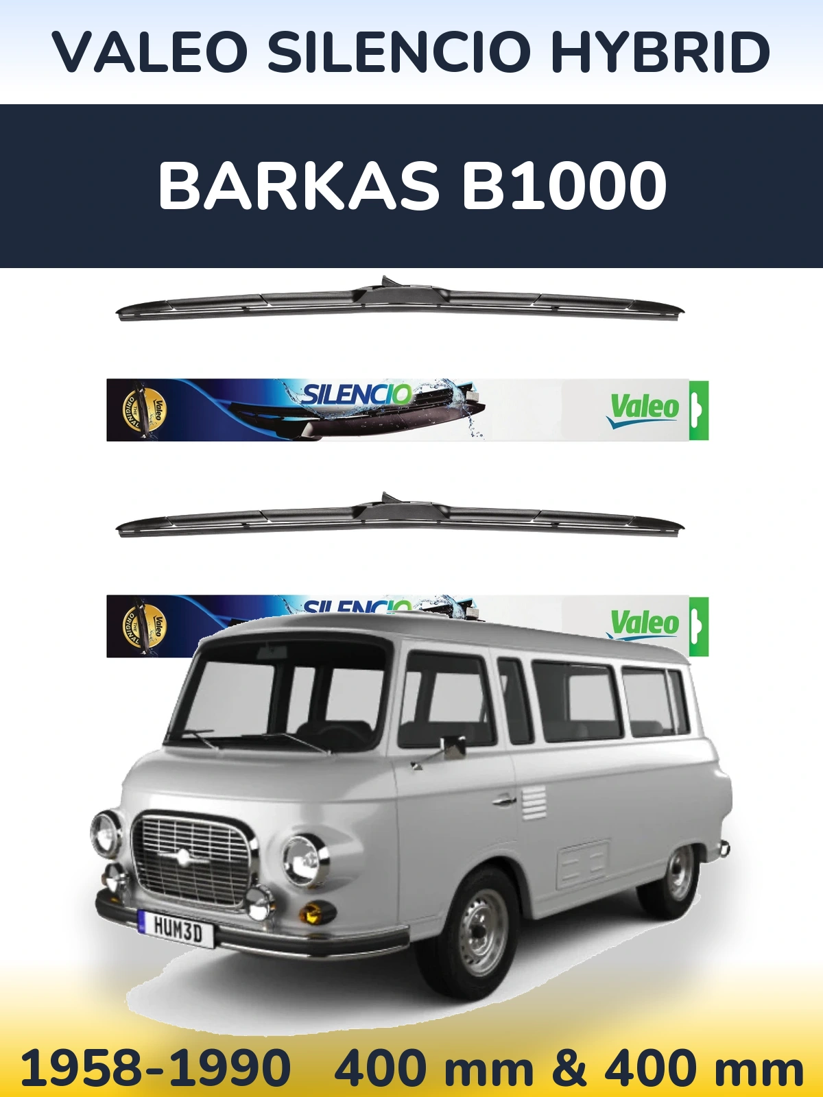 Ștergătoare Valeo Silencio Hybrid pentru Barkas B1000