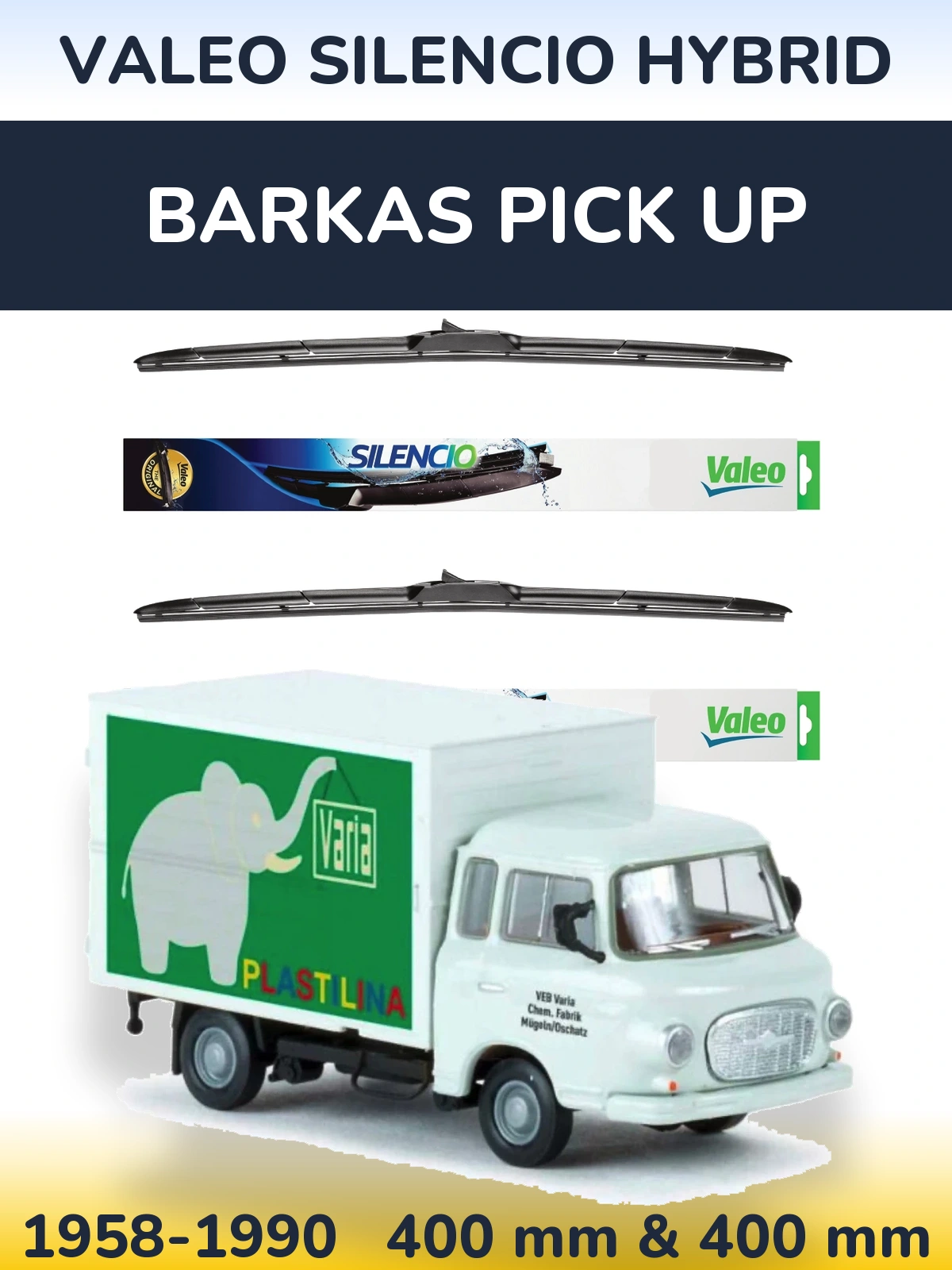 Ștergătoare Valeo Silencio Hybrid pentru Barkas Pick Up