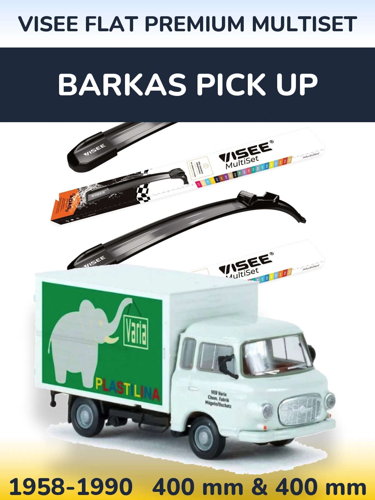 Ștergătoare VISEE FLAT PREMIUM MultiSet pentru Barkas Pick Up