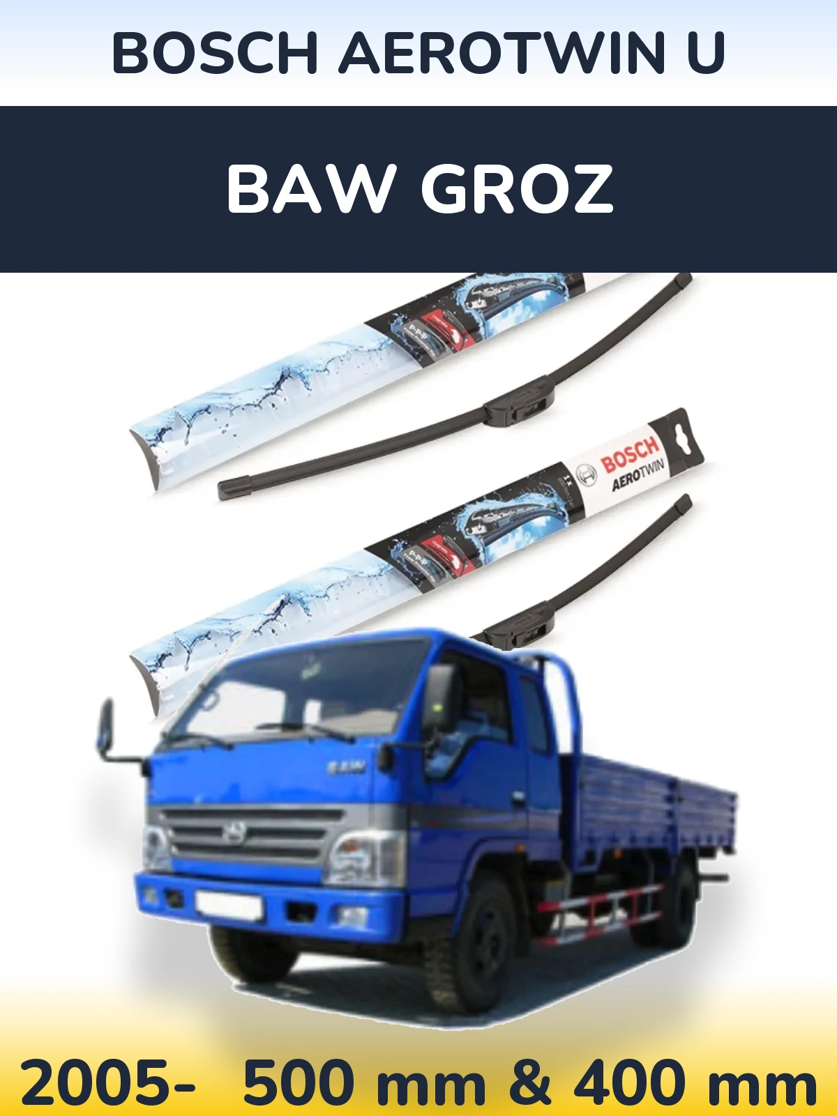 Ștergătoare BOSCH AeroTwin U pentru BAW Groz