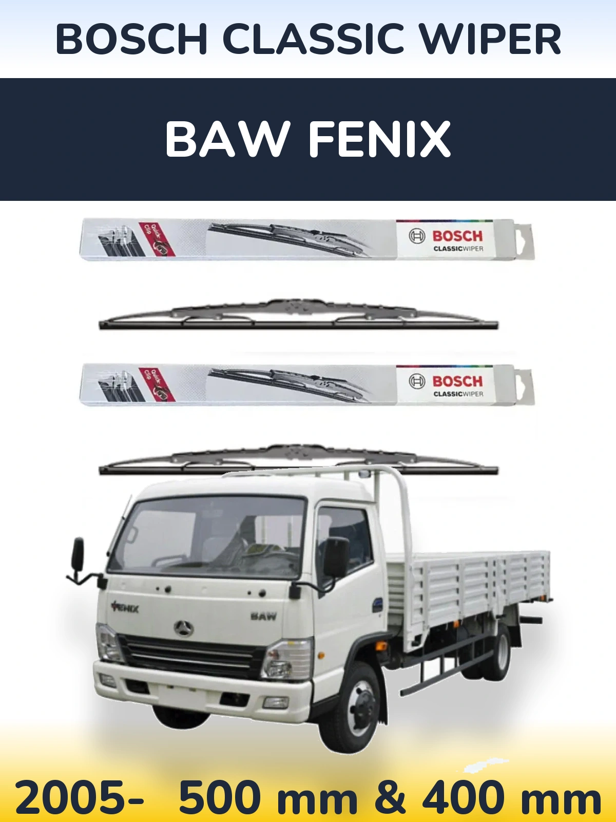 Ștergătoare BOSCH Classic Wiper pentru BAW Fenix