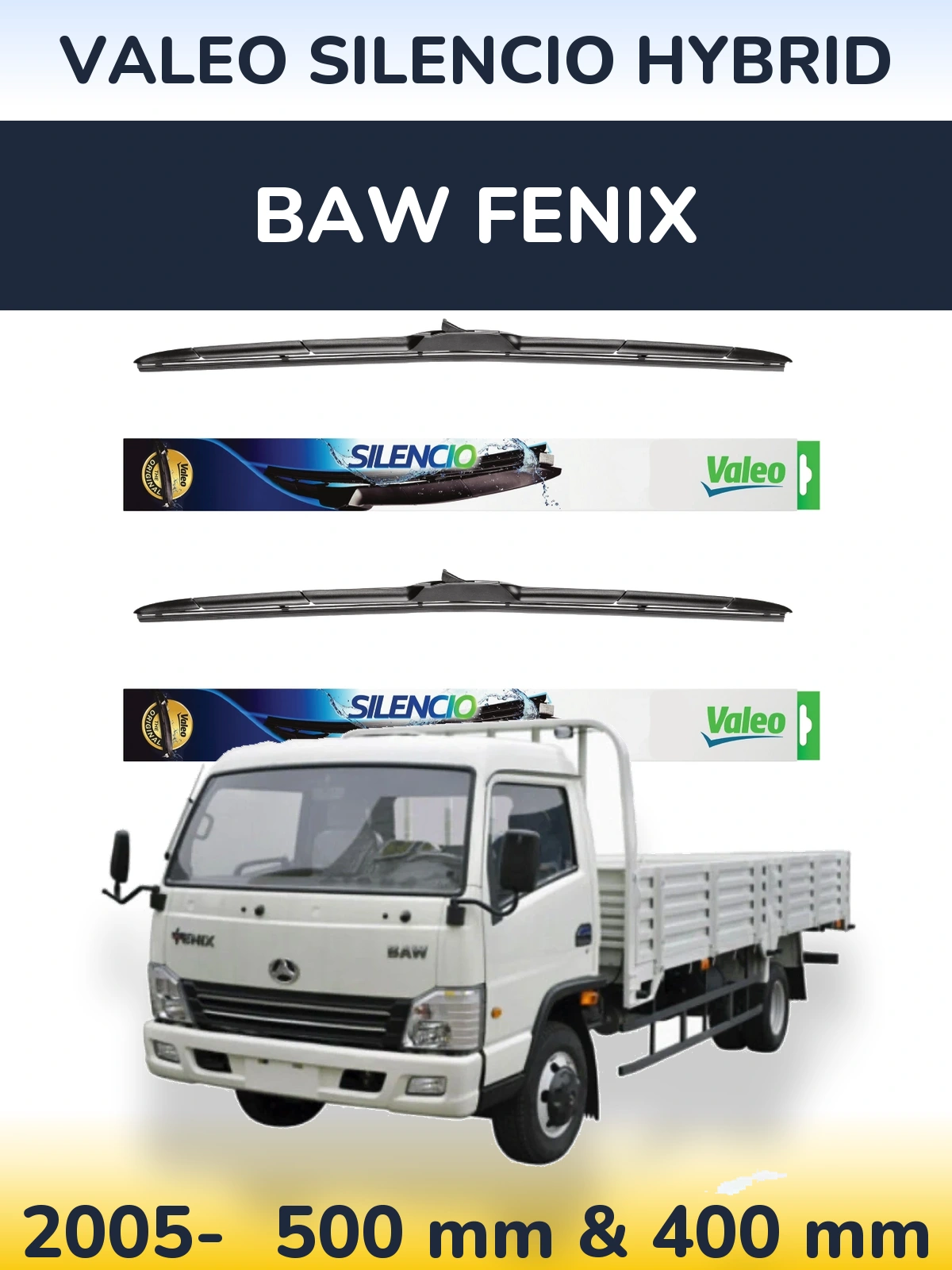 Ștergătoare Valeo Silencio Hybrid pentru BAW Fenix