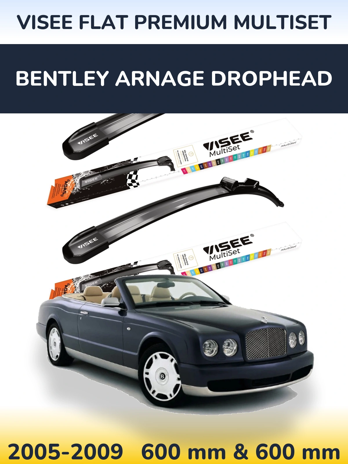 Ștergătoare VISEE FLAT PREMIUM MultiSet pentru Bentley Arnage Drophead
