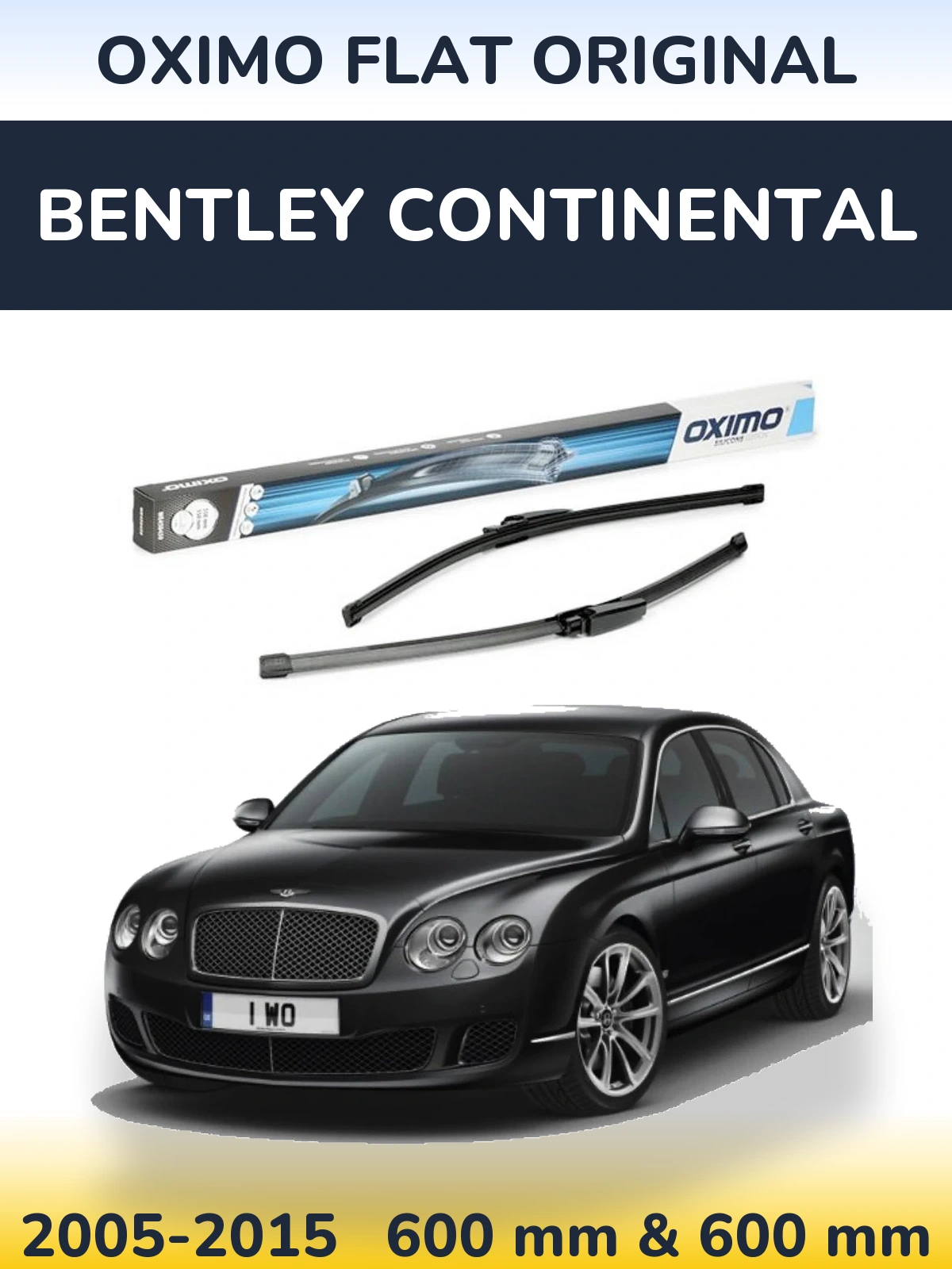 Комплект передних дворников Oximo Flat Original 600 & 575 мм для Bentley Continental 2005-2015