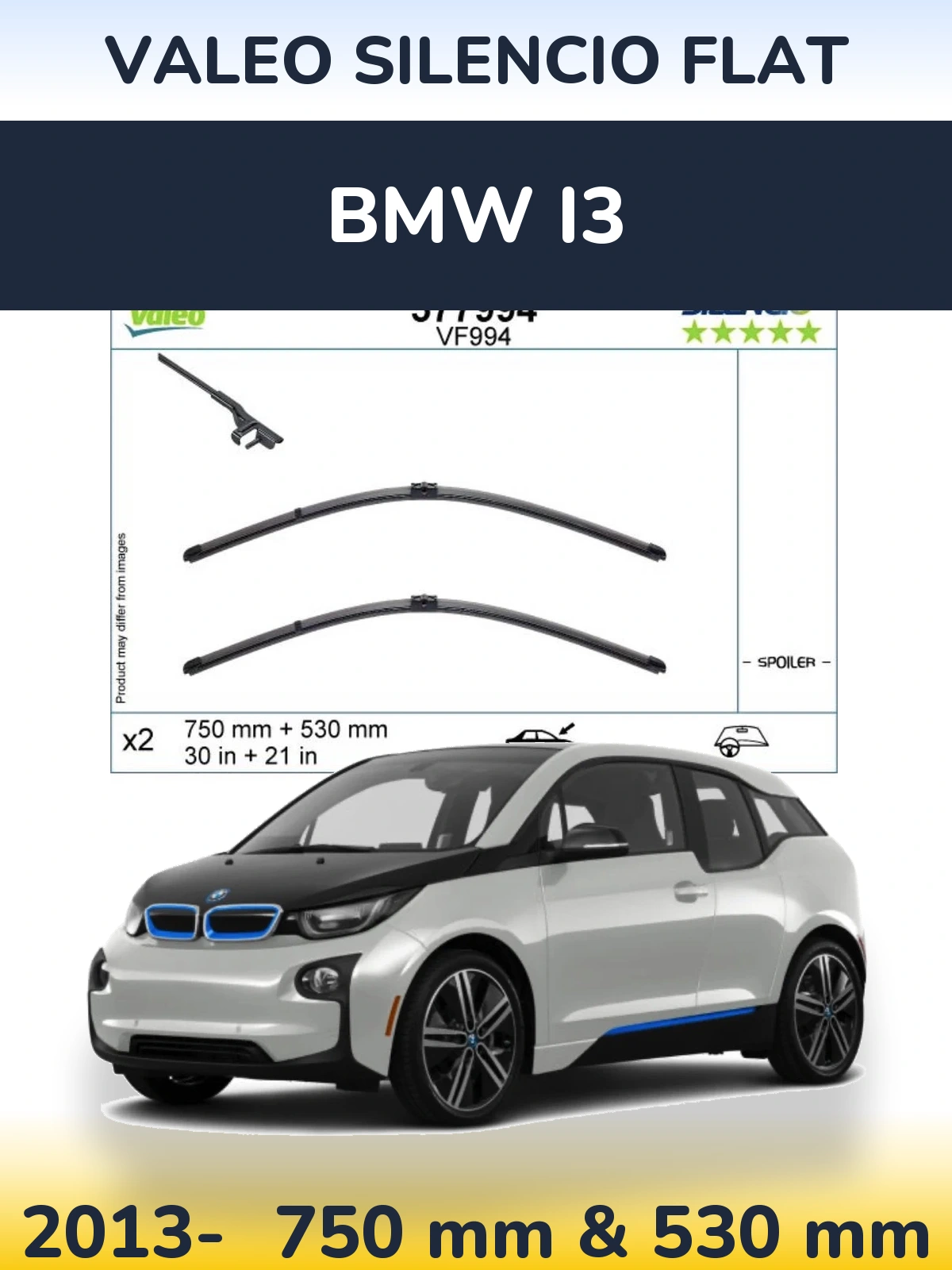 Ștergătoare Valeo Silencio Flat pentru BMW i3