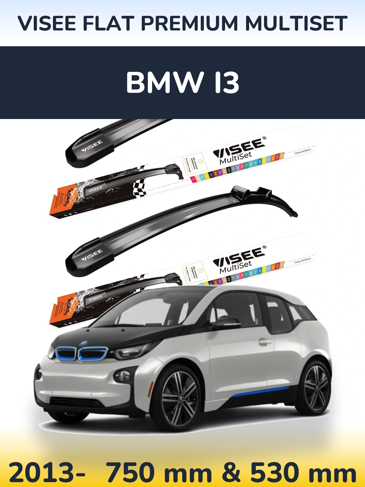 Ștergătoare VISEE FLAT PREMIUM MultiSet pentru BMW i3