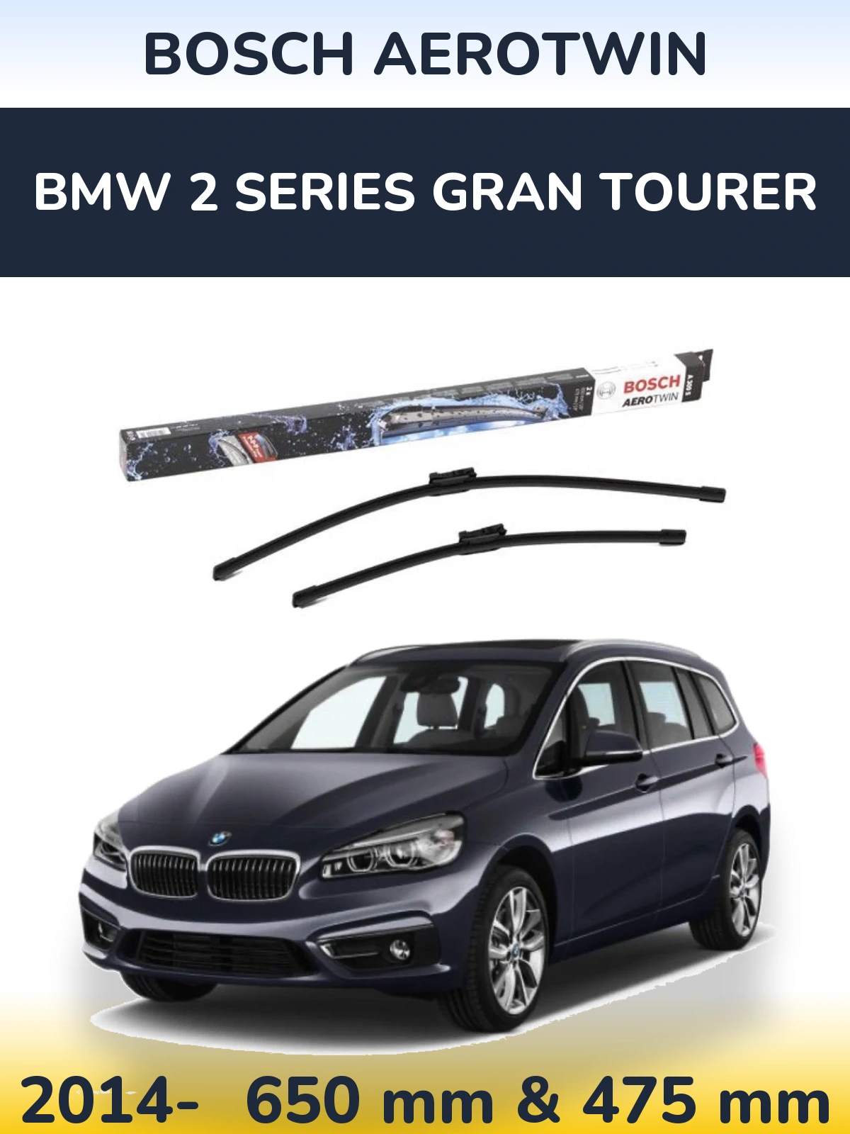 Ștergătoare BOSCH AeroTwin pentru BMW 2 Series Gran Tourer