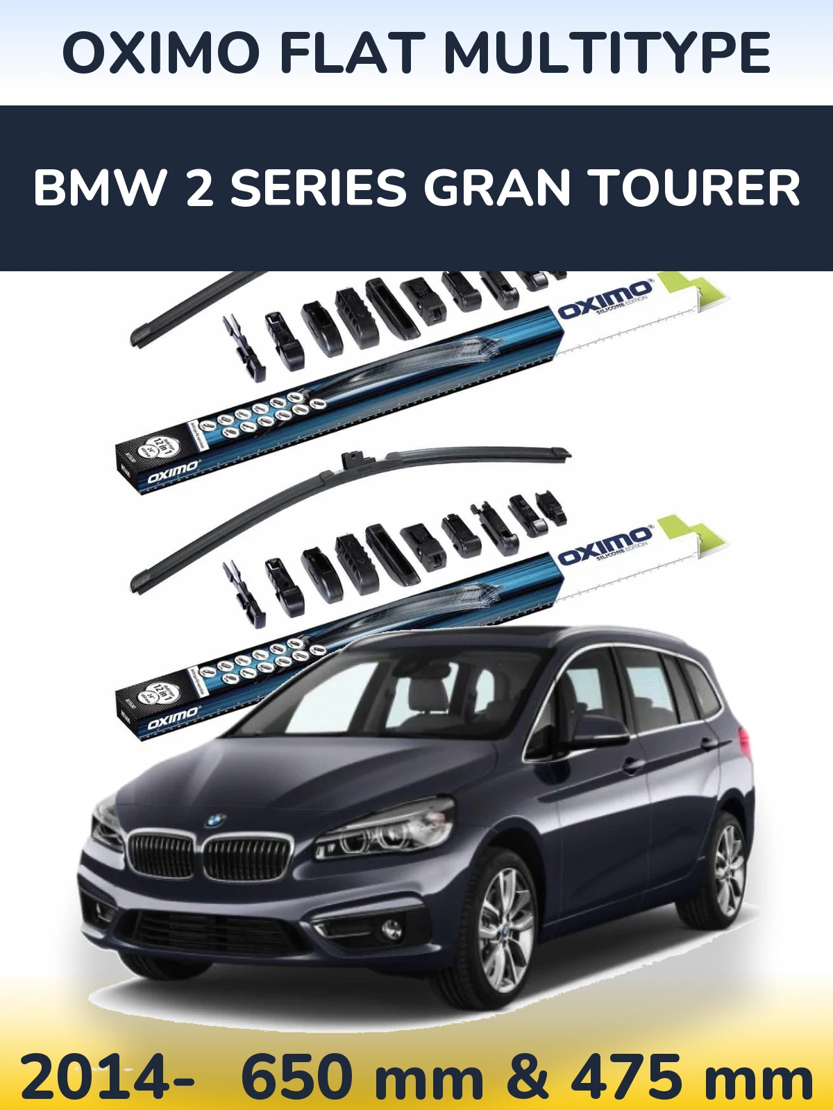 Ștergătoare Oximo Flat MultiTipe pentru BMW 2 Series Gran Tourer