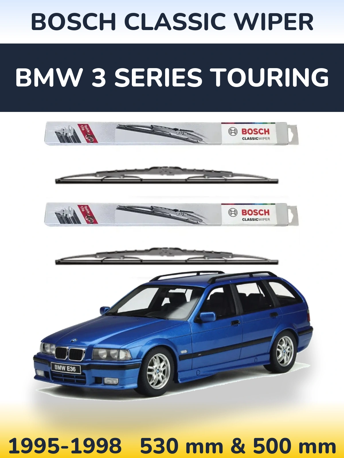 Ștergătoare BOSCH Classic Wiper pentru BMW 3 Series Touring