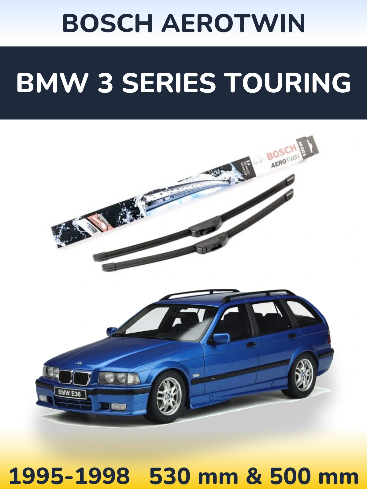 Ștergătoare BOSCH AeroTwin pentru BMW 3 Series Touring