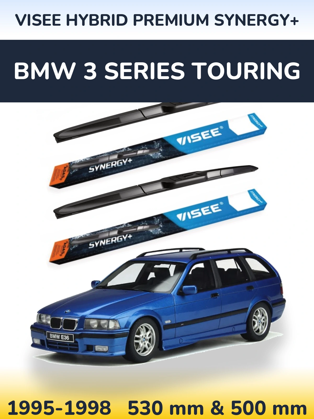 Ștergătoare VISEE HYBRID PREMIUM SYNERGY+ pentru BMW 3 Series Touring