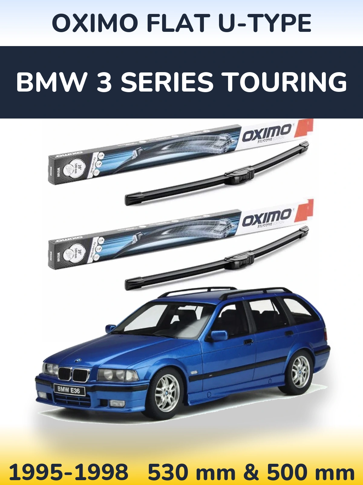 Ștergătoare Oximo Flat U-type pentru BMW 3 Series Touring
