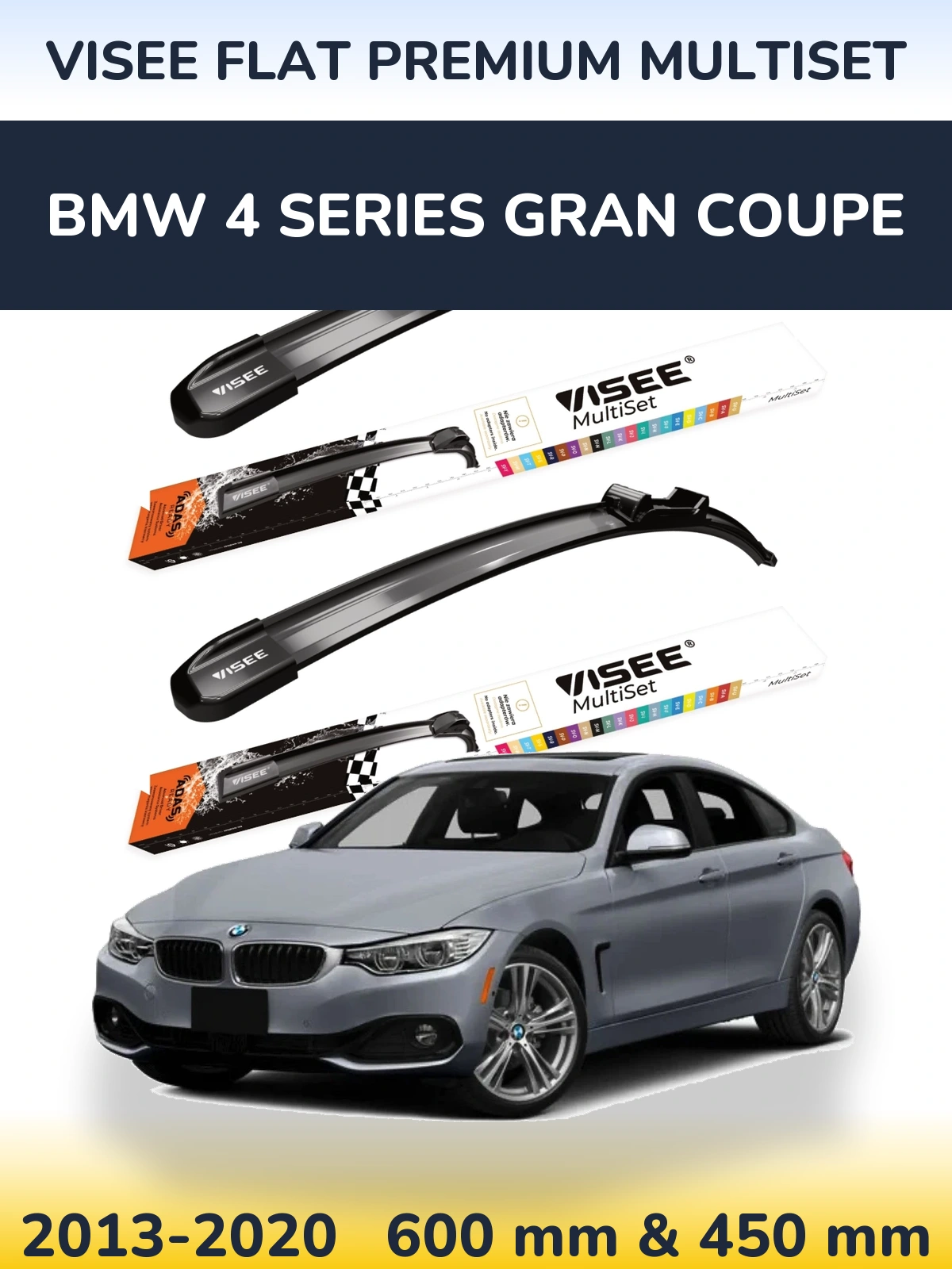 Ștergătoare VISEE FLAT PREMIUM MultiSet pentru BMW 4 Series Gran Coupe