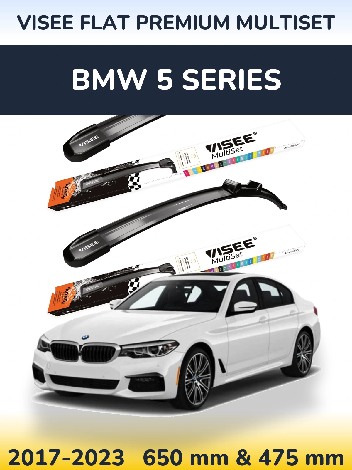 Ștergătoare VISEE FLAT PREMIUM MultiSet pentru BMW 5 Series
