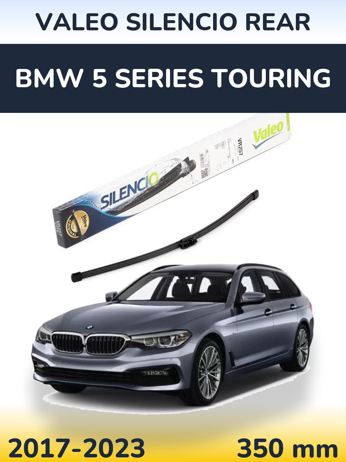 Rear wiper blade Valeo Silencio Rear 350 mm for BMW 5 Series Touring 2017-2023