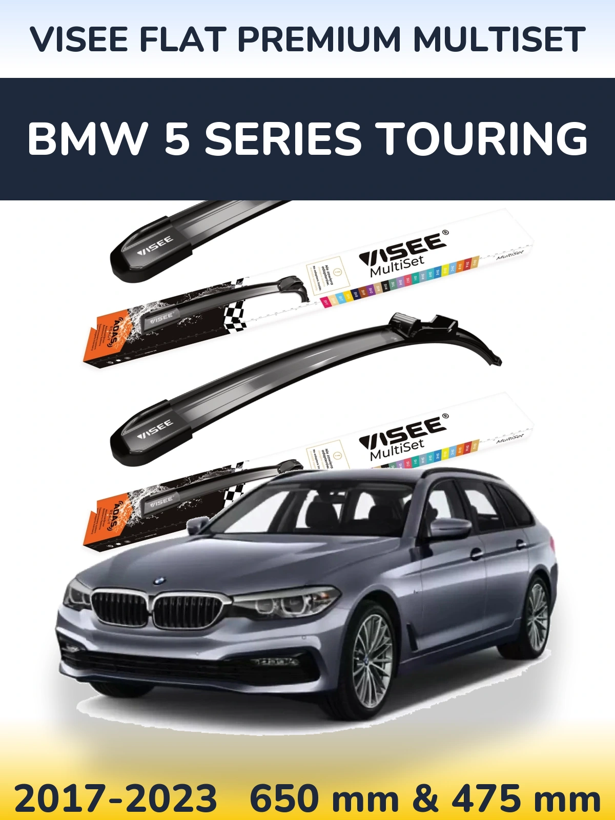 Ștergătoare VISEE FLAT PREMIUM MultiSet pentru BMW 5 Series Touring