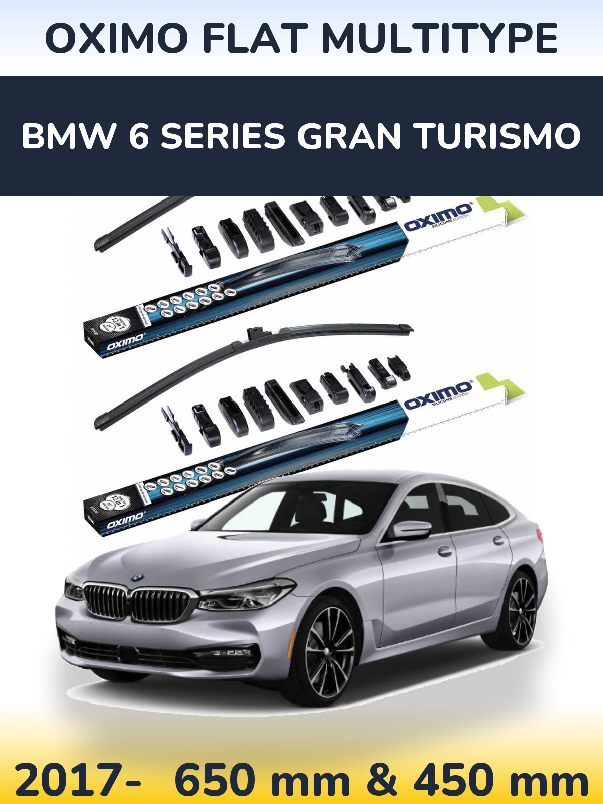 Ștergătoare Oximo Flat MultiTipe pentru BMW 6 Series Gran Turismo