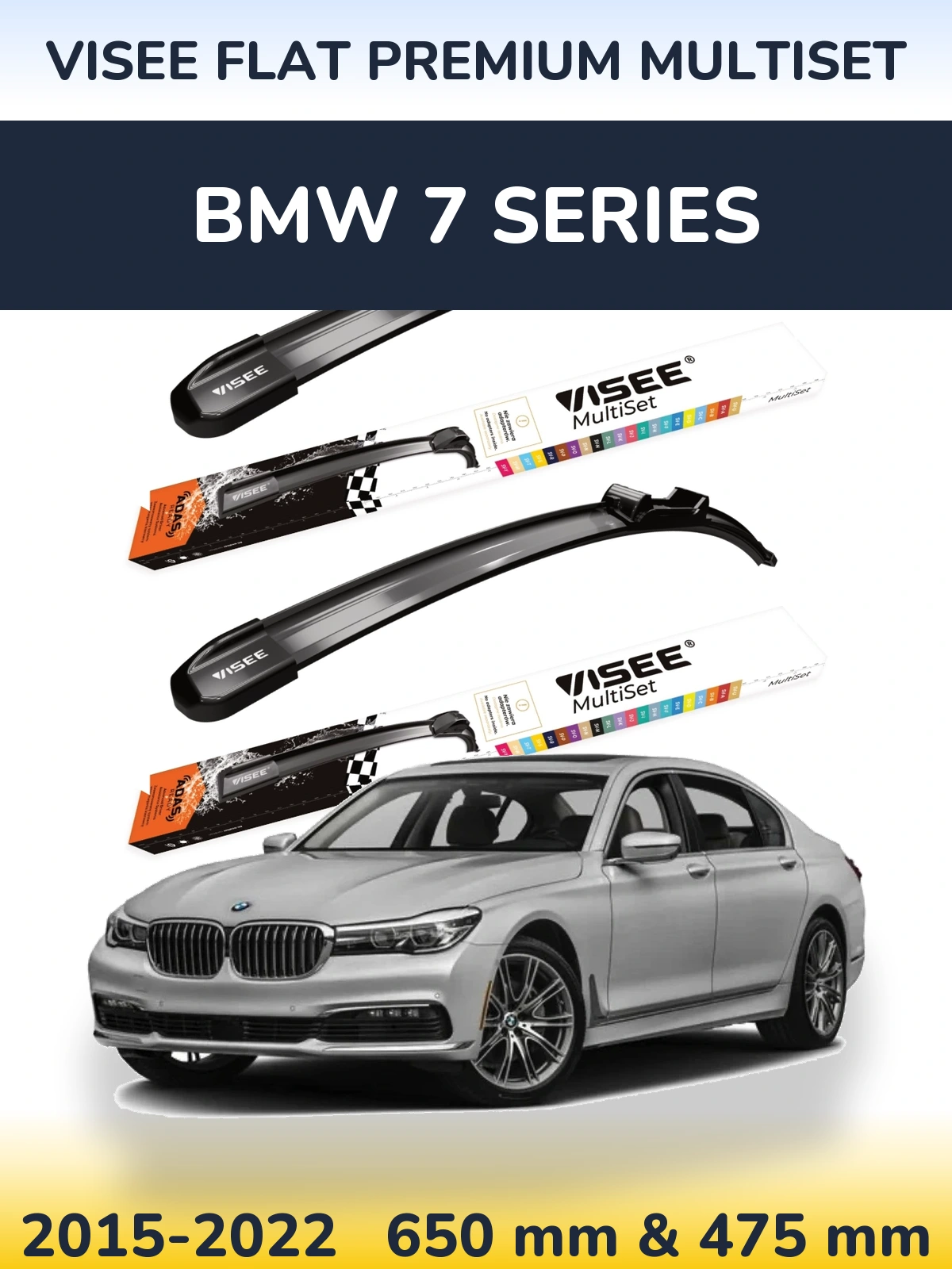 Ștergătoare VISEE FLAT PREMIUM MultiSet pentru BMW 7 Series