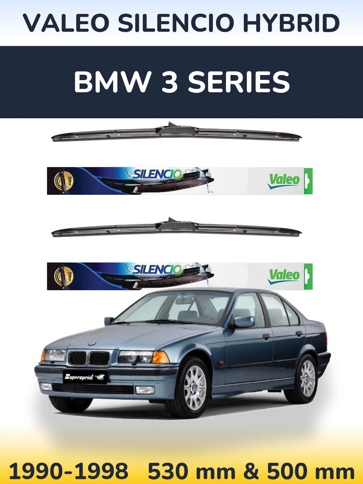 Ștergătoare Valeo Silencio Hybrid pentru BMW 3 Series